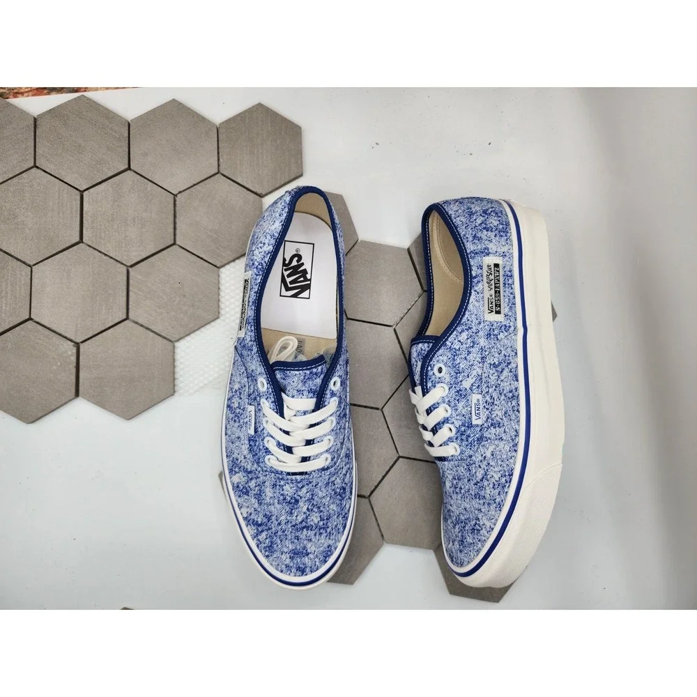 VANS ANAHEIM FACTORY Authentic 44 DX Men's Sz‎ 13 Blue Acid Wash sneakers